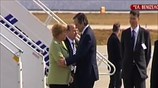 Με τιμές αρχηγού κράτους έγινε δεκτή η A. Μέρκελ