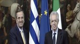 Σαμαράς - Μόντι: Να υπερασπιστούμε την ακεραιότητα της Eυρωζώνης