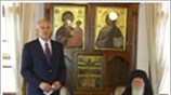 Χαιρετισμός Γ. Παπανδρέου στο Αγιο Όρος