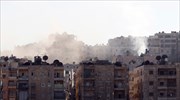 Ο συριακός στρατός, με την υποστήριξη αρμάτων μάχης και αεροσκαφών, βομβάρδισε νωρίς ...