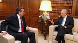 Συνάντηση και γεύμα εργασίας με το Πρόεδρο του Ισραήλ Σιμόν Πέρες, ο ...