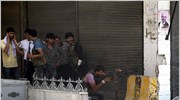 Σύροι αντάρτες μάχονται εναντίων κυβερνητικών δυνάμεων κοντά στην πόλη Αλέπο, την Πέμπτη ...