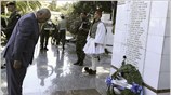 Ο πρόεδρος της Βουλής των Ελλήνων Ευάγγελος Μεϊμαράκης κατέθεσε στεφάνι στην επιμνημόσυνη ...