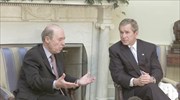 Σημαντική και φιλική χαρακτήρισε τη συνάντηση με τον Τζ.  Μπους ο Κ. Σημίτης