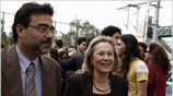 Η υπουργός Παιδείας Αγγελική-Ευφροσύνη Κιάου επισκέπτεται το Πειραματικό λύκειο Αγίων Αναργύρων, στην ...
