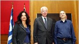 Ο υπηρεσιακός πρωθυπουργός Παναγιώτης Πικραμμένος (Κ) συναντήθηκε με την επικεφαλής των Οικολόγων ...