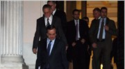 Ο πρόεδρος της Νέας Δημοκρατίας Αντώνης Σαμαράς αποχωρεί από το Μέγαρο Μαξίμου ...
