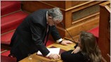 Ο πρωθυπουργός Λουκάς Παπαδήμος και η πρόεδρος της Δημοκρατικής Συμμαχίας Ντόρα Μπακογιάννη ...