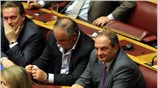 Ο πρώην πρωθυπουργός και βουλευτής της Νέας Δημοκρατίας Κώστας Καραμανλής κατά την ...