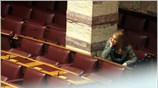 Η βουλευτής του ΠΑΣΟΚ Πέμυ Ζούνη κατά τη διάρκεια της τρίτης μέρας ...