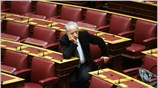 Ο βουλευτής του ΠΑΣΟΚ Τηλέμαχος Χυτήρης στη σημερινή συζήτηση στην Ολομέλεια της ...