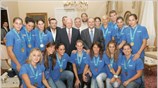 Ο Πρόεδρος της Δημοκρατίας Κάρολος Παπούλιας συναντήθηκε στο Προεδρικό Μέγαρο με την ...