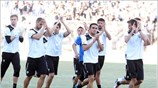 Οι παίκτες του ΠΑΟΚ κατά τη διάρκεια της πρώτης για τη φετινή ...