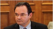 Ο υπουργός Οικονομικών Γιώργος Παπακωνσταντίνου στη συνεδρίαση του Κοινοβουλευτικού Τομέα Εργασίας Οικονομικών ...