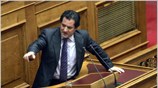 Ο βουλευτής του ΛΑΟΣ ¶δωνης Γεωργιάδης κατά την ομιλία του στη συζήτηση ...