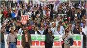 Εργαζόμενοι του ΟΣΕ διαδηλώνουν στο κέντρο της Αθήνας. Οι εργαζόμενοι του ΟΣΕ ...