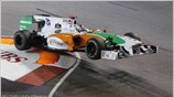 Η Force India του Adrian Sutil «σηκώνεται» στον αέρα μετά το λάθος ...
