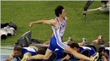 O Δημήτρης Τσιάμης με καλύτερο άλμα στα 16,31 μ. κατέλαβε χθες την ...