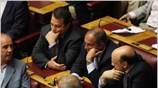 Ο πρώην πρωθυπουργός Κώστας Καραμανλής (Κ),ο Βαγγέλης Αντώναρος (Δ) και ο Ευριπίδης ...