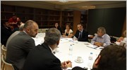 Ο γραμματέας του Εθνικού Συμβουλίου του ΠΑΣΟΚ Σωκράτης Ξυνίδης συναντήθηκε στην Ιπποκράτους, ...