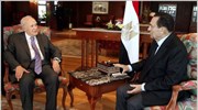 Συνάντηση περίπου τριών ωρών με τον Πρόεδρο της Αιγύπτου Χόσνι Μουμπάρακ, στο ...