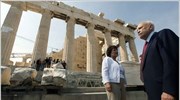 Στα αναστηλωμένα μνημεία της Ακρόπολης, ξεναγήθηκε το πρωί ο Πρόεδρος της Δημοκρατίας, ...