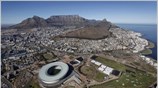 Εναέρια άποψη του σταδίου Green Point (χωρητικότητας 70.000 θέσεων) που θα φιλοξενήσει ...