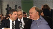 Ο ευρωβουλευτής Σταύρος Λαμπρινίδης και ο αντιπρόεδρος της κυβέρνησης Θόδωρος Πάγκαλος στην ...