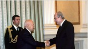 Ο Πρόεδρος της Δημοκρατίας Κάρολος Παπούλιας (Α) και ο Κωνσταντίνος Μητσοτάκης (Δ). ...