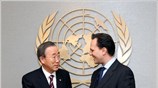 Ο αναπληρωτής υπουργός Εξωτερικών Δημήτρης Δρούτσας (Δ) συναντήθηκε με τον Γενικό Γραμματέα ...