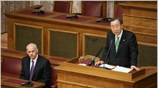 Είμαι πολύ χαρούμενος που βρίσκομαι σήμερα στο ελληνικό κοινοβούλιο, δήλωσε στα ελληνικά ...