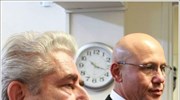 Ο Πρόεδρος της Δημοκρατίας Δημήτρης Χριστόφιας και ο Τουρκοκύπριος ηγέτης Μεχμέτ Αλί ...