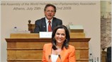 Η υπουργός Εξωτερικών, Ντόρα Μπακογιάννη απευθύνει χαιρετισμό στην εναρκτήρια συνεδρίαση της 7ης ...