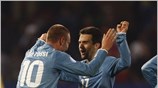 Οι δύο σκόρερ της Εθνικής Ιταλίας Ντανιέλε Ντε Ρόσι (αριστερά) και Τζιουσέπε ...