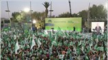 Στιγμιότυπο από την ομιλία του προέδρου του ΠΑΣΟΚ Γιώργου Παπανδρέου στο Ηράκλειο. ...