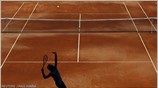 Η σιλουέτα του Juan Martin del Potro στον αγώνα  κόντρα στον ...