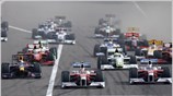 Στιγμιότυπο από την εκκίνηση του Gran Prix του Μπαχρέιν. ...