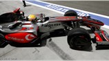Ο Βρετανός οδηγός της McLaren Mercedes, Lewis Hamilton, ήταν ο ταχύτερος στην ...