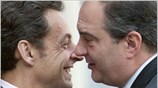 Στιγμιότυπο από τη συνάντηση του πρωθυπουργού Κωνσταντίνου Καραμανλή με τον Γάλλο Πρόεδρο ...