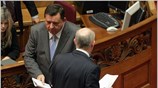 Ο πρόεδρος του ΠΑΣΟΚ Γιώργος Παπανδρέου και ο πρόεδρος του ΛΑΟΣ Γιώργος ...
