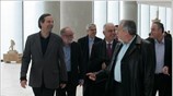 Ο υπουργός Πολιτισμού Αντώνης Σαμαράς και μέλη της Διαρκούς Επιτροπής Μορφωτικών Υποθέσεων ...