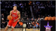 Ο Derrick Rose των Chicago Bulls κέρδισε το διαγωνισμό «NBA All-Star Skills ...