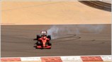 Ο Kimi Raikkonen χάνει τον έλεγχο της Ferrari, κατά τη διάρκεια δοκιμών ...