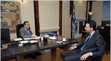 Συνάντηση με τον νέο πρόεδρο της ΕΠΟ Σοφοκλή Πιλάβιο, είχε σήμερα ο ...