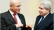 Με την ανταλλαγή εγγράφων ο πρόεδρος της Κυπριακής Δημοκρατίας Δημήτρης Χριστόφιας και ...