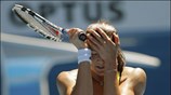 Η Ρωσίδα Dinara Safina αντιδρά μετά από ένα χαμένο πόντο στον αγώνα ...