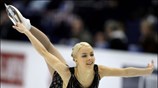 Η Kiira Korpi από τη Φιλανδία αγωνίζεται στο Ευρωπαϊκό Πρωτάθλημα καλλιτεχνικού πατινάζ ...
