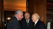 Ο Πρόεδρος της Δημοκρατίας Κάρολος Παπούλιας συναντήθηκε με τον κυβερνητικό εκπρόσωπο και ...