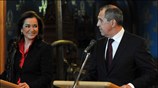 Η υπουργός Εξωτερικών Ντόρα Μπακογιάννη συναντήθηκε με τον Ρώσο ομόλογο της Σεργκέι ...