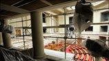 Aποψη της υπό ανακαίνιση αίθουσας της ολομέλειας της Βουλής. ...